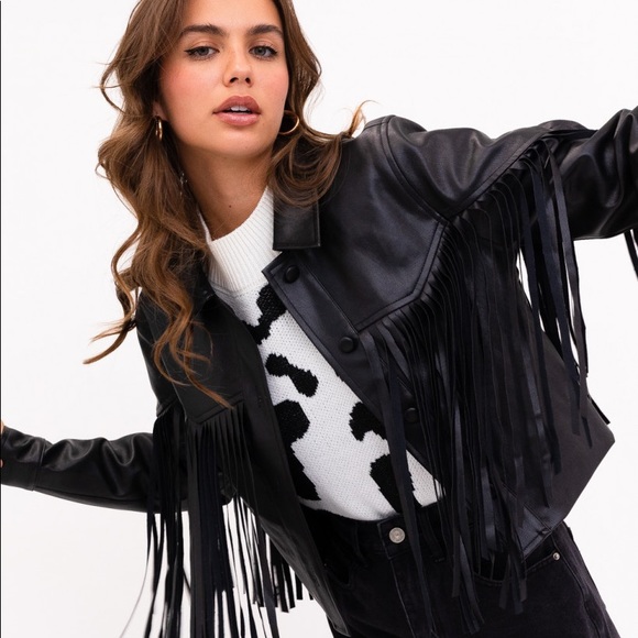 *JUST IN* Tailgate Faux Leather Black Jacket - Picture 2 of 6